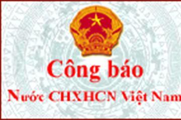 Văn bản đăng Công báo theo thứ tự thời gian nhận 