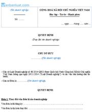 Quyết định của Chủ sở hữu về việc thay đổi vốn điều lệ