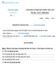 Quyết định của HĐTV về việc thành lập văn phòng đại diện