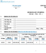 Sổ đăng ký cổ đông