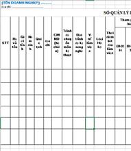 Sổ quản lý lao động của doanh nghiệp