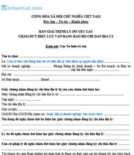 Bản giải trình lý do chấm dứt văn bằng bảo hộ chỉ dẫn địa lý