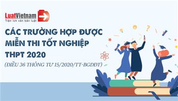 Infographic: Các trường hợp được miễn thi tốt nghiệp THPT 2020