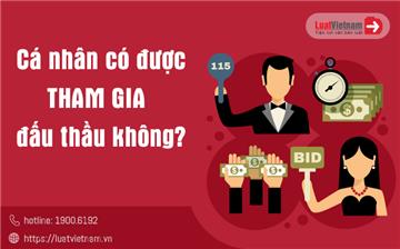 Cá nhân có được tham gia hoạt động đấu thầu không?