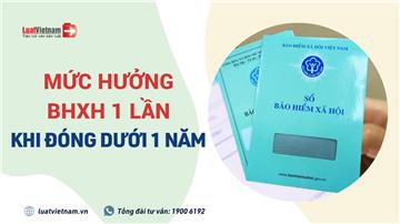 Đóng BHXH dưới 1 năm lãnh 1 lần được bao nhiêu?