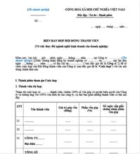 Biên bản họp HĐTV về việc thay đổi ngành nghề công ty