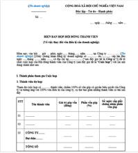 Biên bản họp HĐTV về việc thay đổi vốn điều lệ công ty