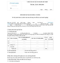 Biên bản họp Đại hội đồng cổ đông về việc tăng vốn điều lệ