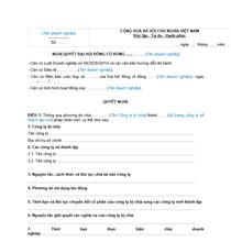 Nghị quyết của Đại hội đồng cổ đông về việc chia doanh nghiệp