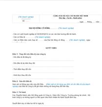 Quyết định của Đại hội đồng cổ đông về việc thay đổi vốn điều lệ của doanh nghiệp