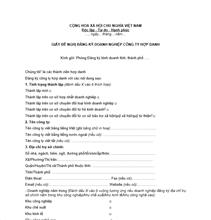 Giấy đề nghị đăng ký thành lập Công ty hợp danh