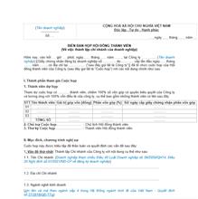 Biên bản họp về việc đăng ký chi nhánh Công ty hợp danh