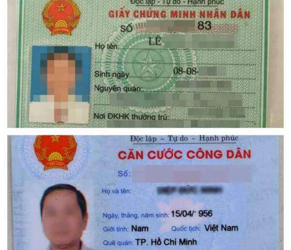 Giấy tờ tùy thân gồm những giấy tờ gì?