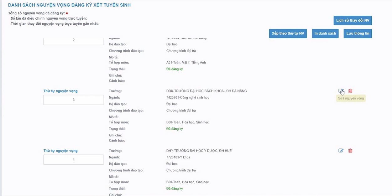 Hướng dẫn đăng ký nguyện vọng đại học trực tuyến