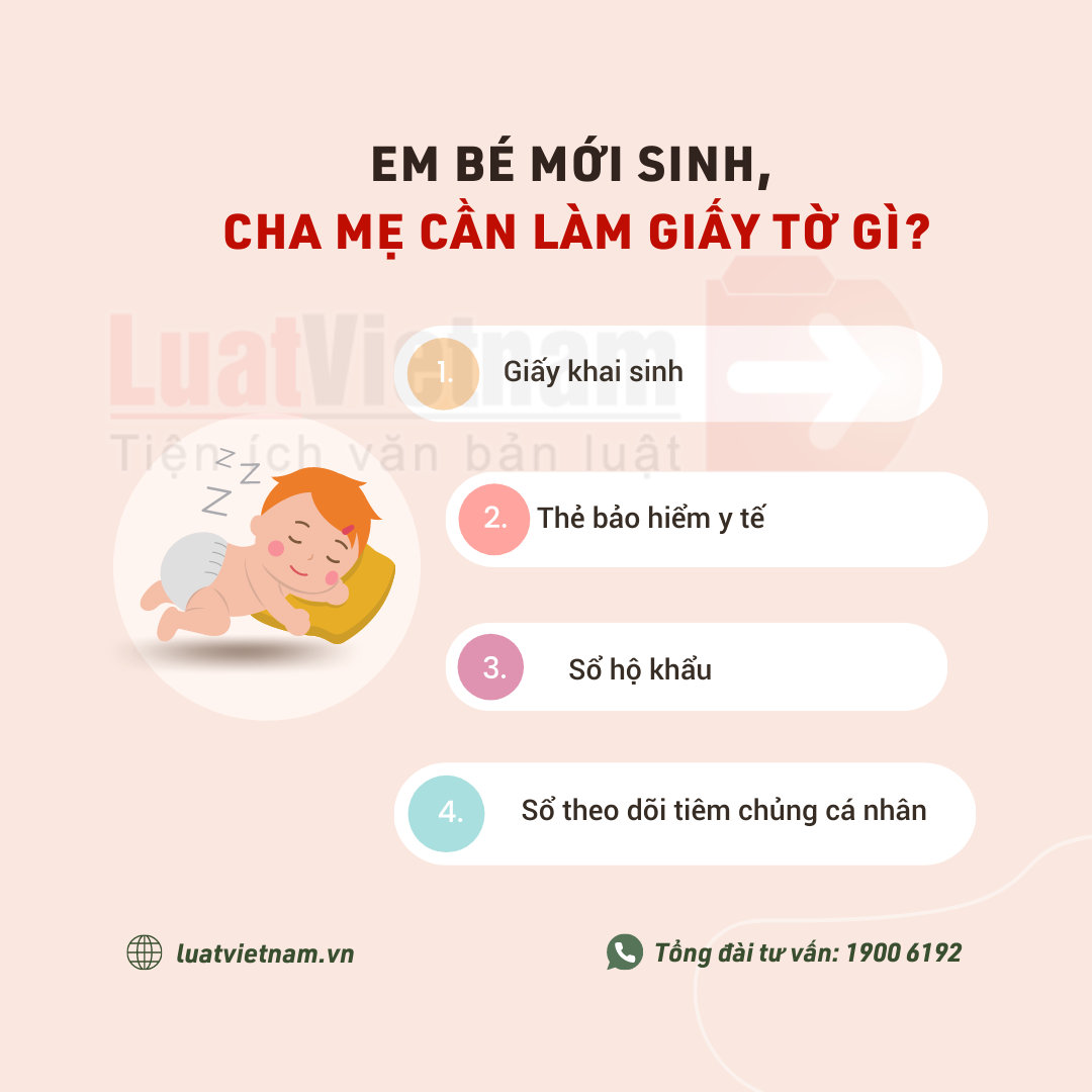 lam giay to gi cho con moi sinh