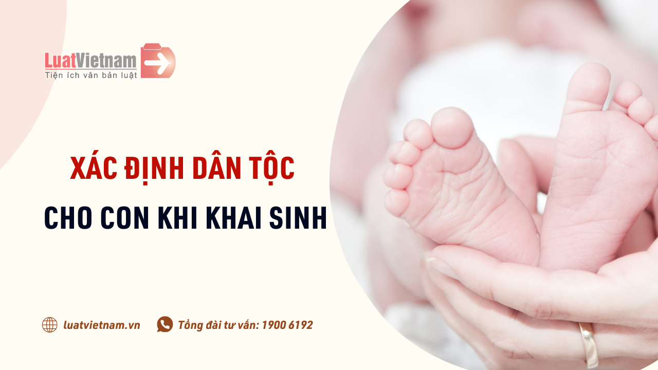 xac dinh dan toc cho con khi khai sinh