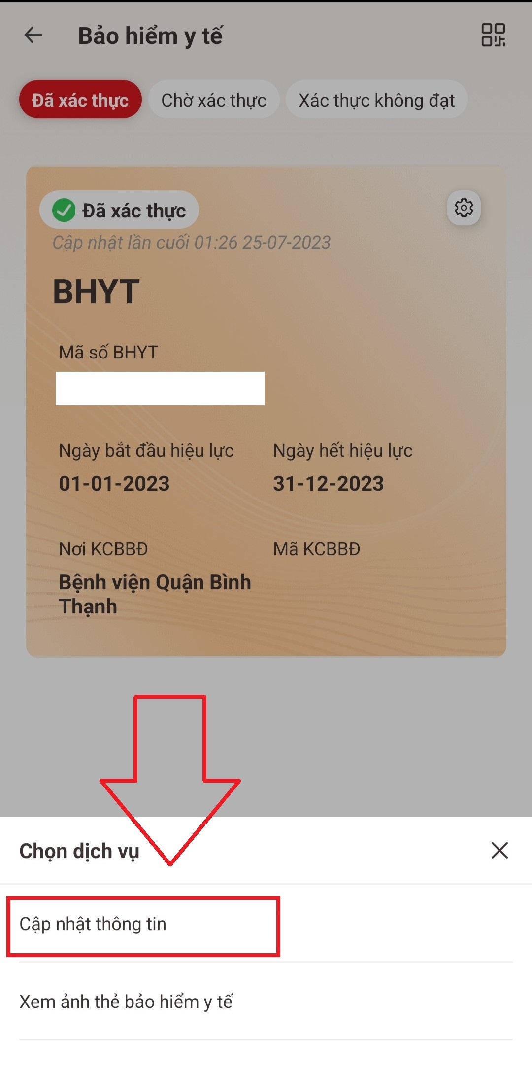 Hướng dẫn cập nhật thông tin BHYT trên VNeID
