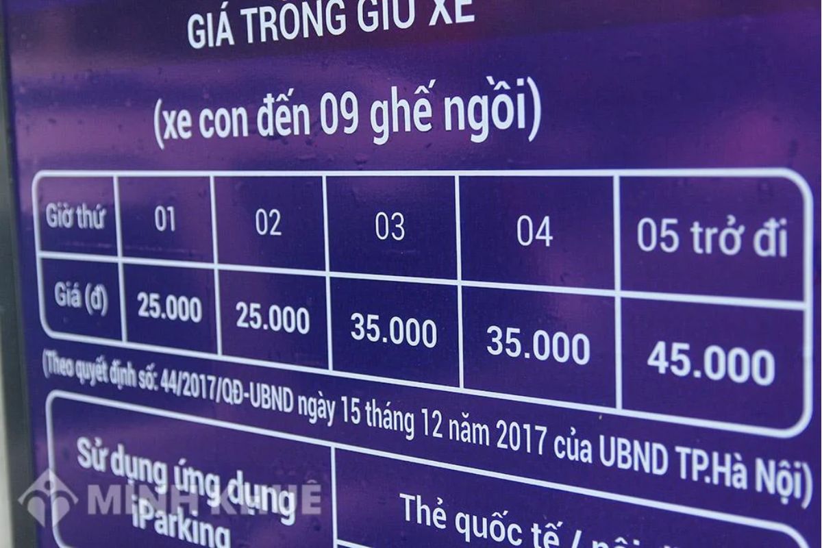 phí trông giữ xe tại chung cư