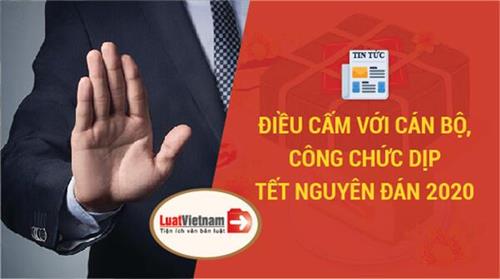 5 điều cấm với cán bộ, công chức dịp Tết Canh Tý 2020 5 điều cấm với cán bộ, công chức dịp Tết Canh Tý 2020
