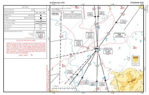 Quyết định 1465/QĐ-CHK của Cục Hàng không Việt Nam về việc ban hành sửa đổi sơ đồ khu vực, sơ đồ phương thức tiếp cận bằng mắt tại sân bay Buôn Ma Thuột
