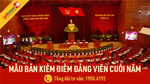 Mẫu Bản kiểm điểm Đảng viên cuối năm và cách viết