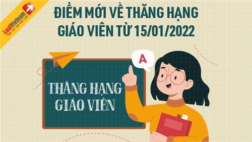 Infographic: Điểm mới về thăng hạng giáo viên từ 15/01/2022