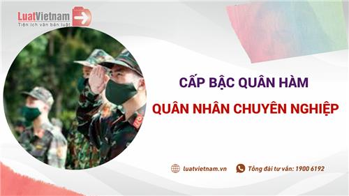 Cấp bậc quân hàm quân nhân chuyên nghiệp theo quy định mới