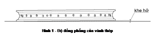 Text Box:   Hình 1 - Độ đồng phẳng của vành thép 