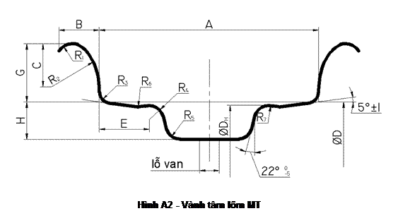 Text Box:   Hình A2 - Vành tâm lõm MT 