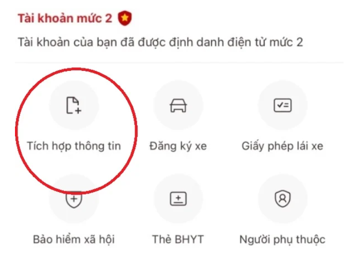 Cách tự tích hợp giấy tờ vào tài khoản định danh điện tử tại nhà Tích hợp giấy tờ vào tài khoản định danh điện tử