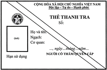 Mẫu Thẻ thanh tra từ ngày 15/6/2024