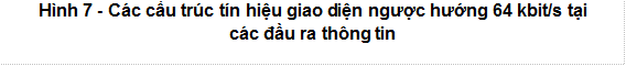 Hình 7 - Các cấu trúc tín hiệu giao diện ngược hướng 64 kbit/s tại 
các đầu ra thông tin
